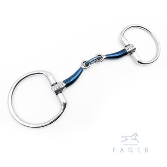 LAST CHANCE Claudia Double jointed Sweet iron D-snaffle (Fager)